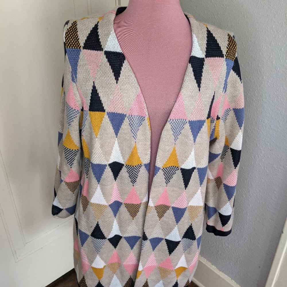 Geometric Cardigan Sweater